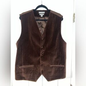 Paulo Solari brown corduroy vest size XXL